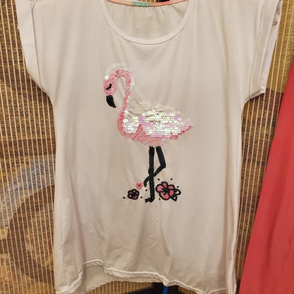 Girl's Flamingo Set W/ Scarf - Picture 2 of 10